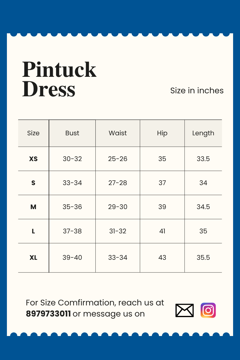 Ayesha Hand Block Printed Pintuck Dress
