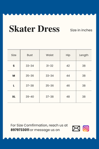 Chhaya Periwinkle Ivory Skater Dress