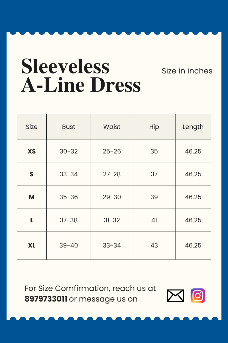 Dabu Hand Block-Printed Sleevless Midi Dress