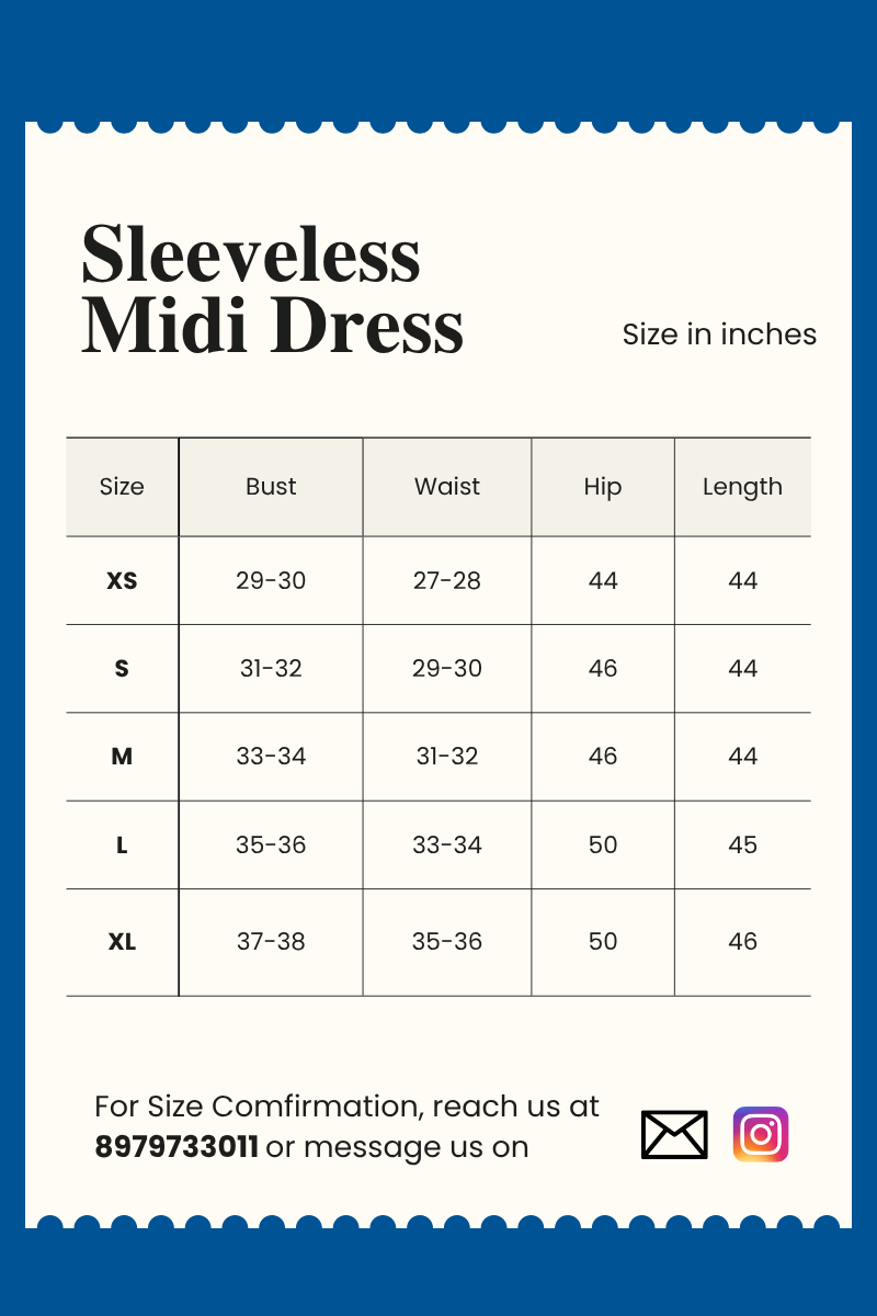 Teal Pink Hand Block Printed Midi Sleevless Dress