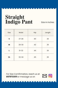 Fariha Indigo Straight Pants