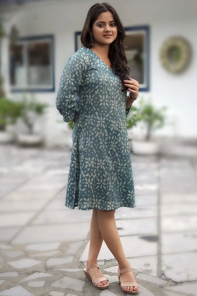 Ethical Handmade Dress – Chhaya Batik Skater Style