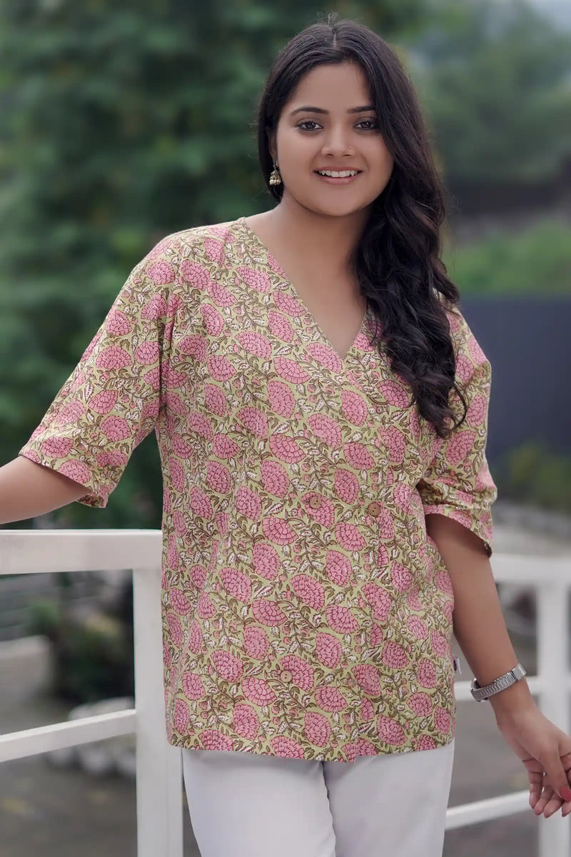 Pihu Garden Button Top outfit for everyday style