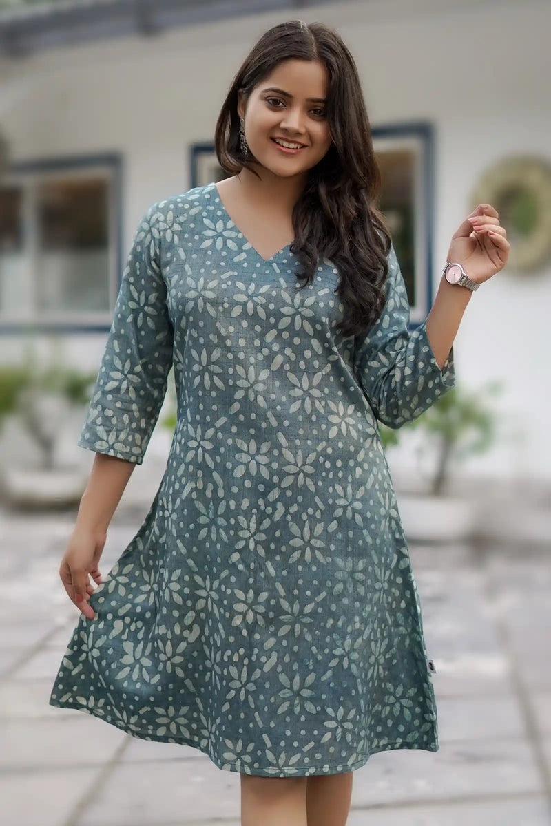 Premium Organic Cotton Batik Dress – Handmade Elegance